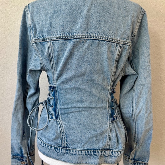 NWT Anthropologie Aureta Studio Lana Denim Corset Jacket Women's Size XS - Picture 7 of 13